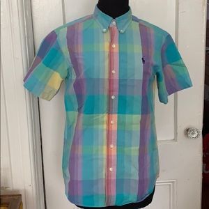 Polo Ralph Lauren vintage madras  plaid s/s shirt